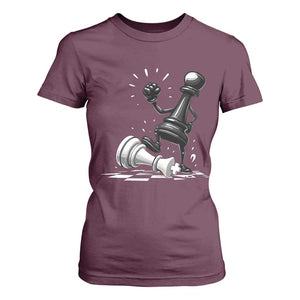 No Kings T Shirt For Women America Protest Chess Rejecting Kings TS11 Maroon Print Your Wear