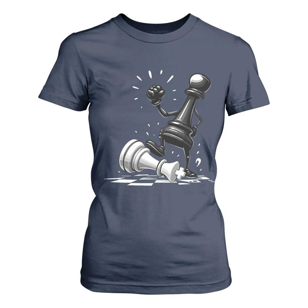 No Kings T Shirt For Women America Protest Chess Rejecting Kings TS11 Navy Print Your Wear