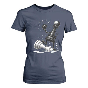 No Kings T Shirt For Women America Protest Chess Rejecting Kings TS11 Navy Print Your Wear