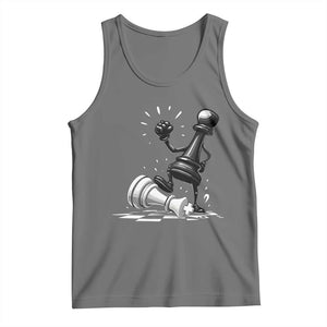 No Kings Tank Top America Protest Chess Rejecting Kings TS11 Black Heather Print Your Wear