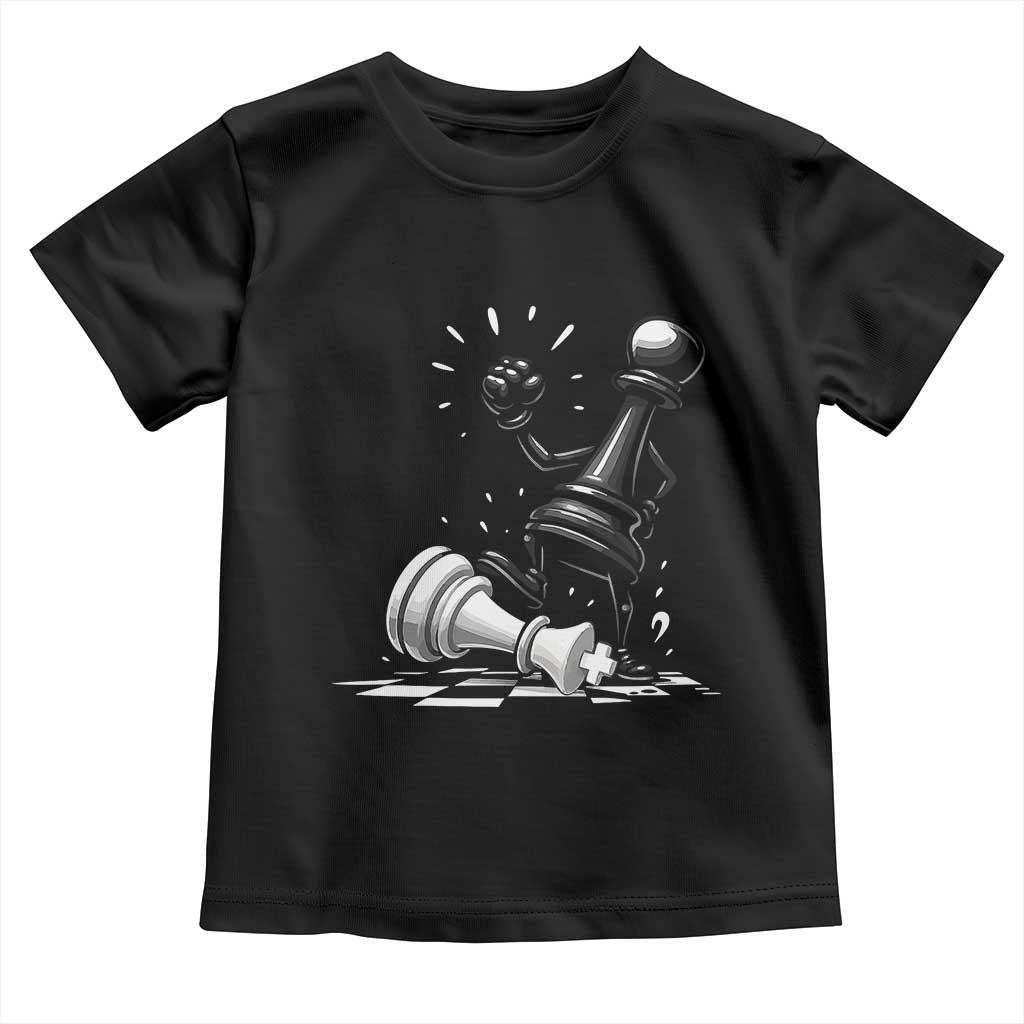 No Kings Toddler T Shirt America Protest Chess Rejecting Kings TS11 Black Print Your Wear