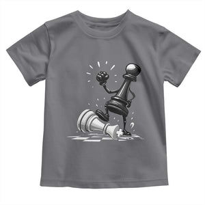 No Kings Toddler T Shirt America Protest Chess Rejecting Kings TS11 Charcoal Print Your Wear
