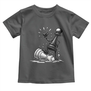 No Kings Toddler T Shirt America Protest Chess Rejecting Kings TS11 Dark Heather Print Your Wear
