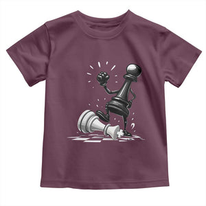 No Kings Toddler T Shirt America Protest Chess Rejecting Kings TS11 Maroon Print Your Wear