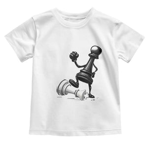 No Kings Toddler T Shirt America Protest Chess Rejecting Kings TS11 White Print Your Wear