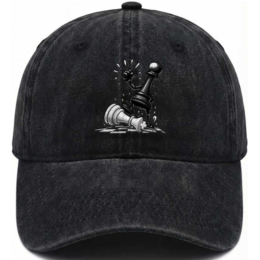 No Kings Washed Cotton Baseball Cap America Protest Chess Rejecting Kings TS11 Print Your Wear