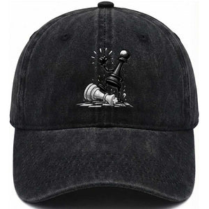 No Kings Washed Cotton Baseball Cap America Protest Chess Rejecting Kings TS11 Print Your Wear