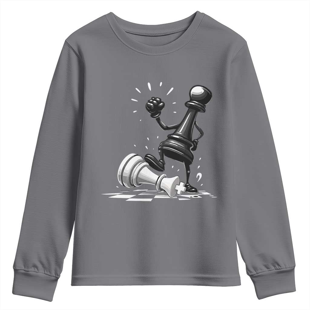 No Kings Youth Sweatshirt America Protest Chess Rejecting Kings TS11 Charcoal Print Your Wear