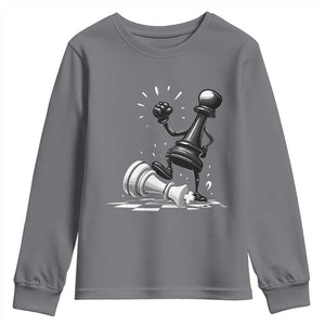 No Kings Youth Sweatshirt America Protest Chess Rejecting Kings TS11 Charcoal Print Your Wear