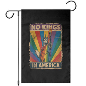 Funny No Kings In America LGBT Garden Flag Retro Statue Of Liberty - Print Your Wear