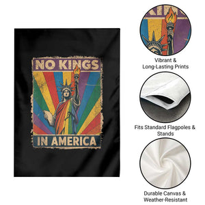 Funny No Kings In America LGBT Garden Flag Retro Statue Of Liberty - Print Your Wear