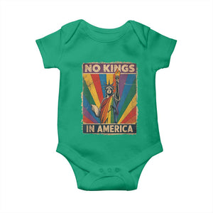 Funny No Kings In America LGBT Baby Onesie Retro Statue Of Liberty TS11 Irish Green Print Your Wear