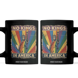 Funny No Kings In America LGBT Coffee Mug Retro Statue Of Liberty TS11 Black Print Your Wear