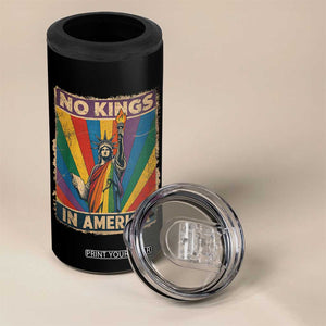 Funny No Kings In America LGBT 4 in 1 Can Cooler Tumbler Retro Statue Of Liberty TS11 Print Your Wear