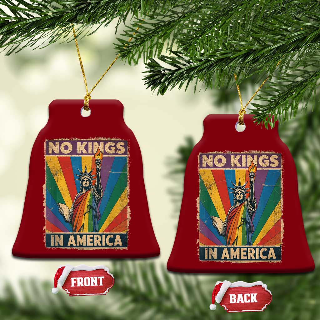 Funny No Kings In America LGBT Ceramic Ornament Retro Statue Of Liberty TS11 Print Your Wear