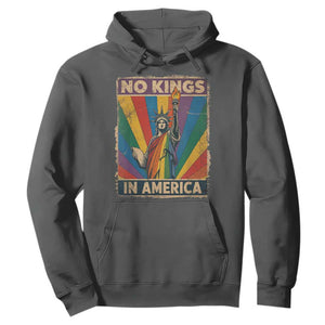 Funny No Kings In America LGBT Hoodie Retro Statue Of Liberty TS11 Dark Heather Print Your Wear