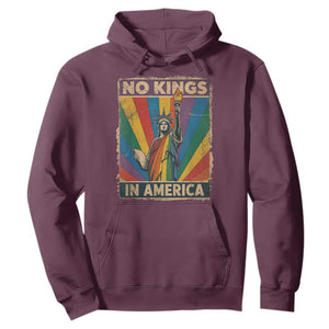 Funny No Kings In America LGBT Hoodie Retro Statue Of Liberty TS11 Maroon Print Your Wear