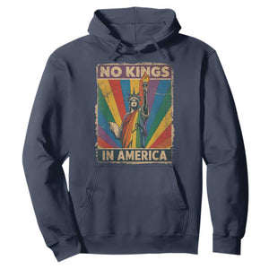 Funny No Kings In America LGBT Hoodie Retro Statue Of Liberty TS11 Navy Print Your Wear