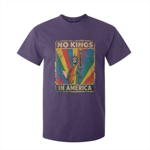 Funny No Kings In America LGBT T Shirt For Kid Retro Statue Of Liberty TS11 Purple Print Your Wear