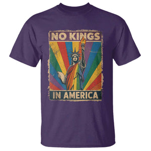 Funny No Kings In America LGBT T Shirt Retro Statue Of Liberty TS11 Purple Print Your Wear