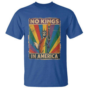 Funny No Kings In America LGBT T Shirt Retro Statue Of Liberty TS11 Royal Blue Print Your Wear