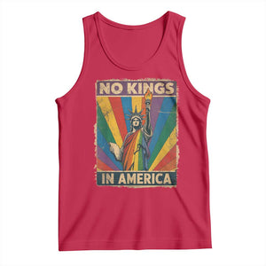 Funny No Kings In America LGBT Tank Top Retro Statue Of Liberty TS11 Red Print Your Wear