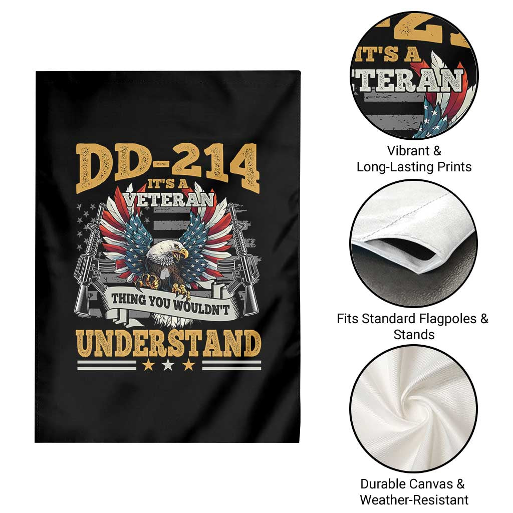 DD214 It Is A Veteran Thing You Wouldnt Understand Garden Flag US Veteran Bald Egale TS11 Print Your Wear