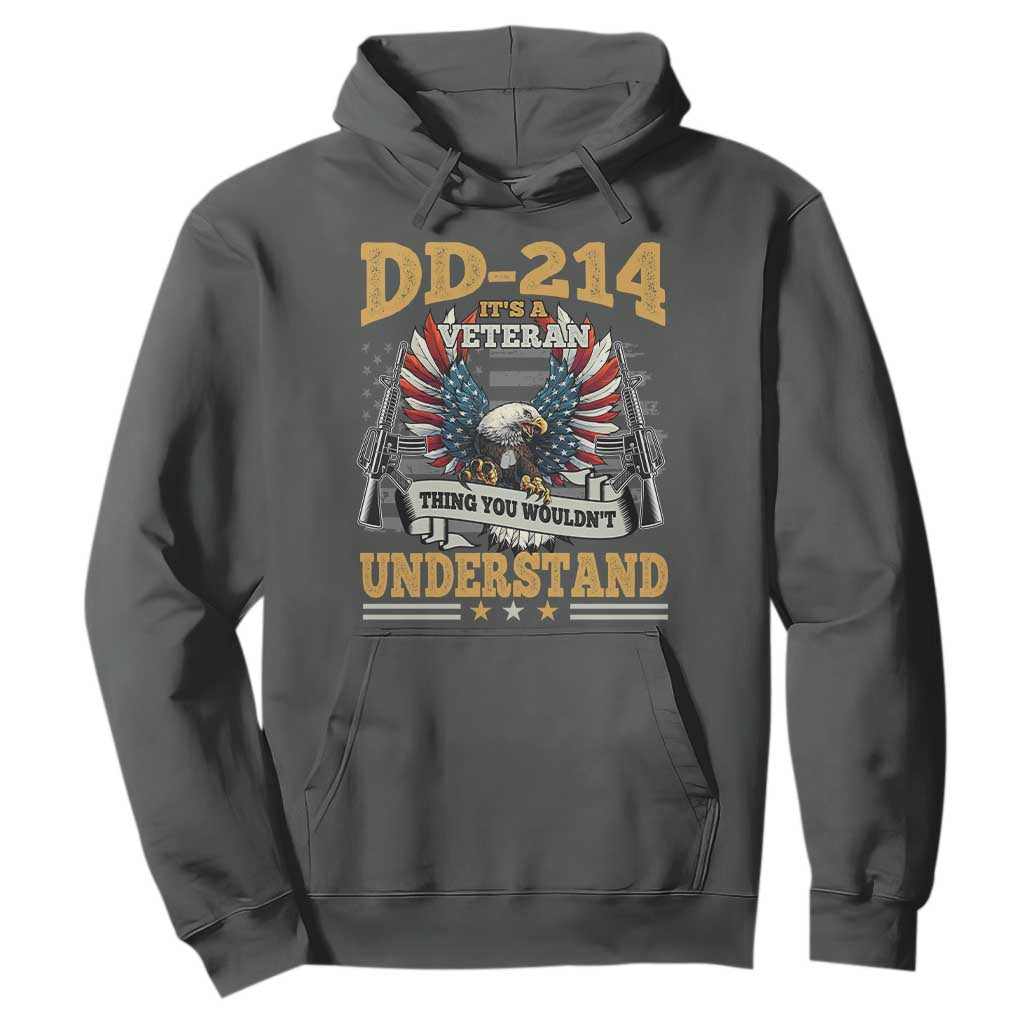 DD214 It Is A Veteran Thing You Wouldnt Understand Hoodie US Veteran Bald Egale TS11 Dark Heather Print Your Wear