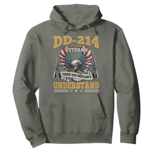 DD214 It Is A Veteran Thing You Wouldnt Understand Hoodie US Veteran Bald Egale TS11 Military Green Print Your Wear