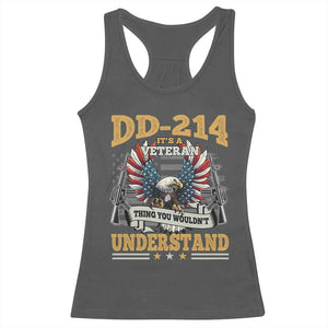 DD214 It Is A Veteran Thing You Wouldnt Understand Racerback Tank Top US Veteran Bald Egale TS11 Dark Heather Print Your Wear