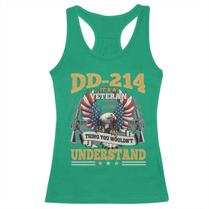DD214 It Is A Veteran Thing You Wouldnt Understand Racerback Tank Top US Veteran Bald Egale TS11 Irish Green Print Your Wear