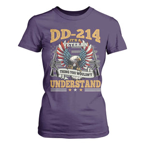 DD214 It Is A Veteran Thing You Wouldnt Understand T Shirt For Women US Veteran Bald Egale TS11 Purple Print Your Wear