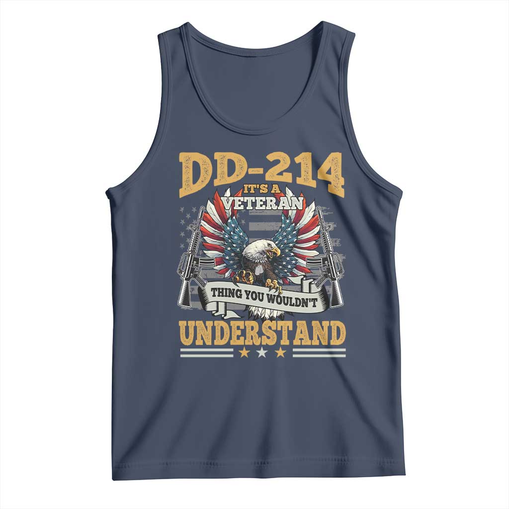DD214 It Is A Veteran Thing You Wouldnt Understand Tank Top US Veteran Bald Egale TS11 Navy Print Your Wear