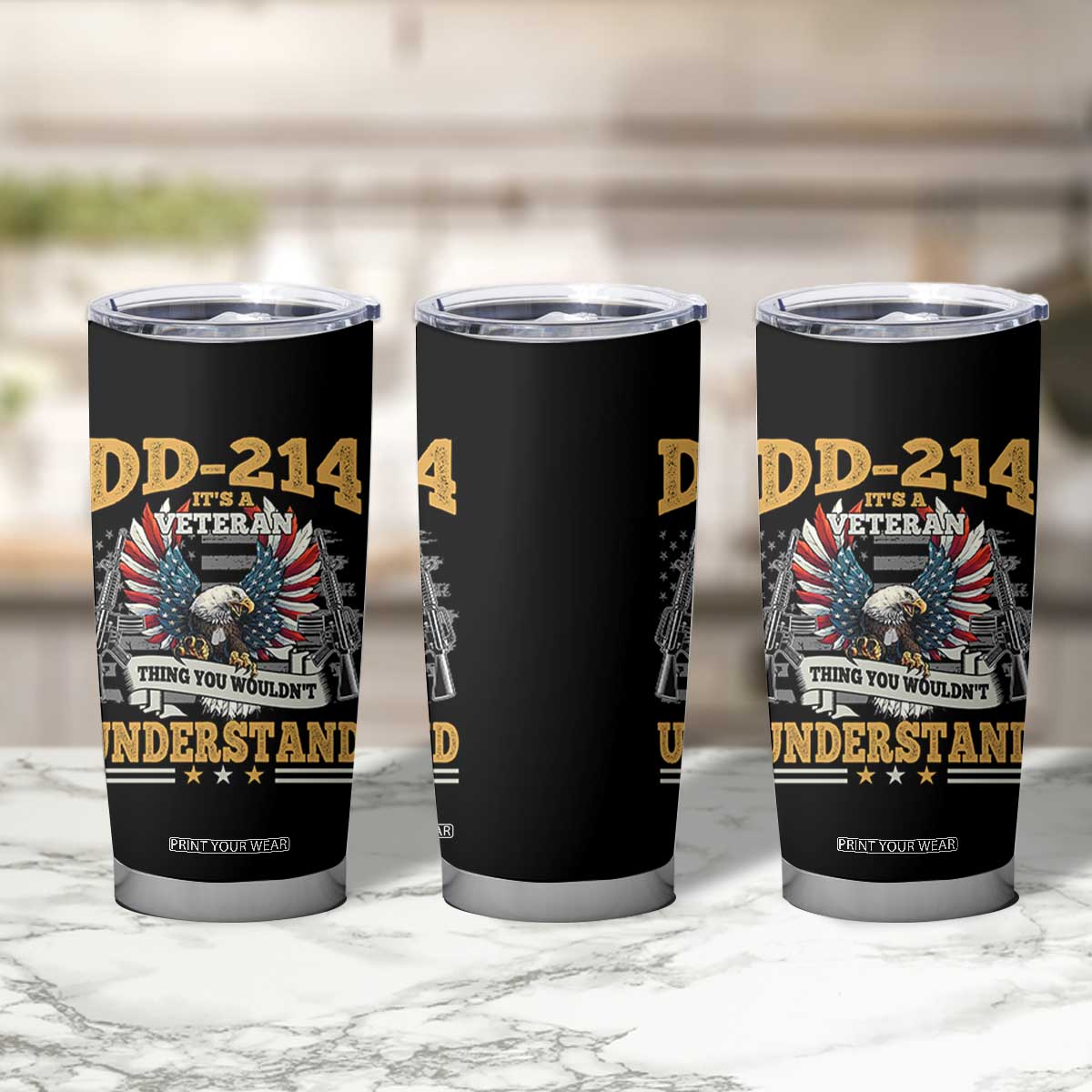 DD214 It Is A Veteran Thing You Wouldnt Understand Tumbler Cup US Veteran Bald Egale TS11 Print Your Wear