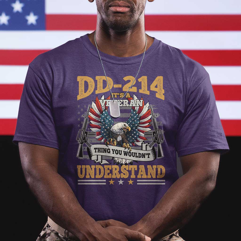 DD214 It Is A Veteran Thing You Wouldnt Understand T Shirt US Veteran Bald Egale TS11 Purple Print Your Wear