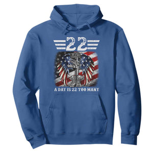 Veteran Suicide Awareness Hoodie 22 A Day Is 22 Too Many Vintage American Flag TS11 Royal Blue Print Your Wear