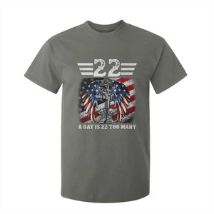 Veteran Suicide Awareness T Shirt For Kid 22 A Day Is 22 Too Many Vintage American Flag TS11 Military Green Print Your Wear