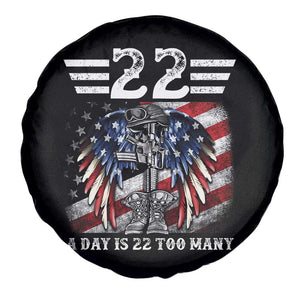 Veteran Suicide Awareness Spare Tire Cover 22 A Day Is 22 Too Many Vintage American Flag TS11 Print Your Wear