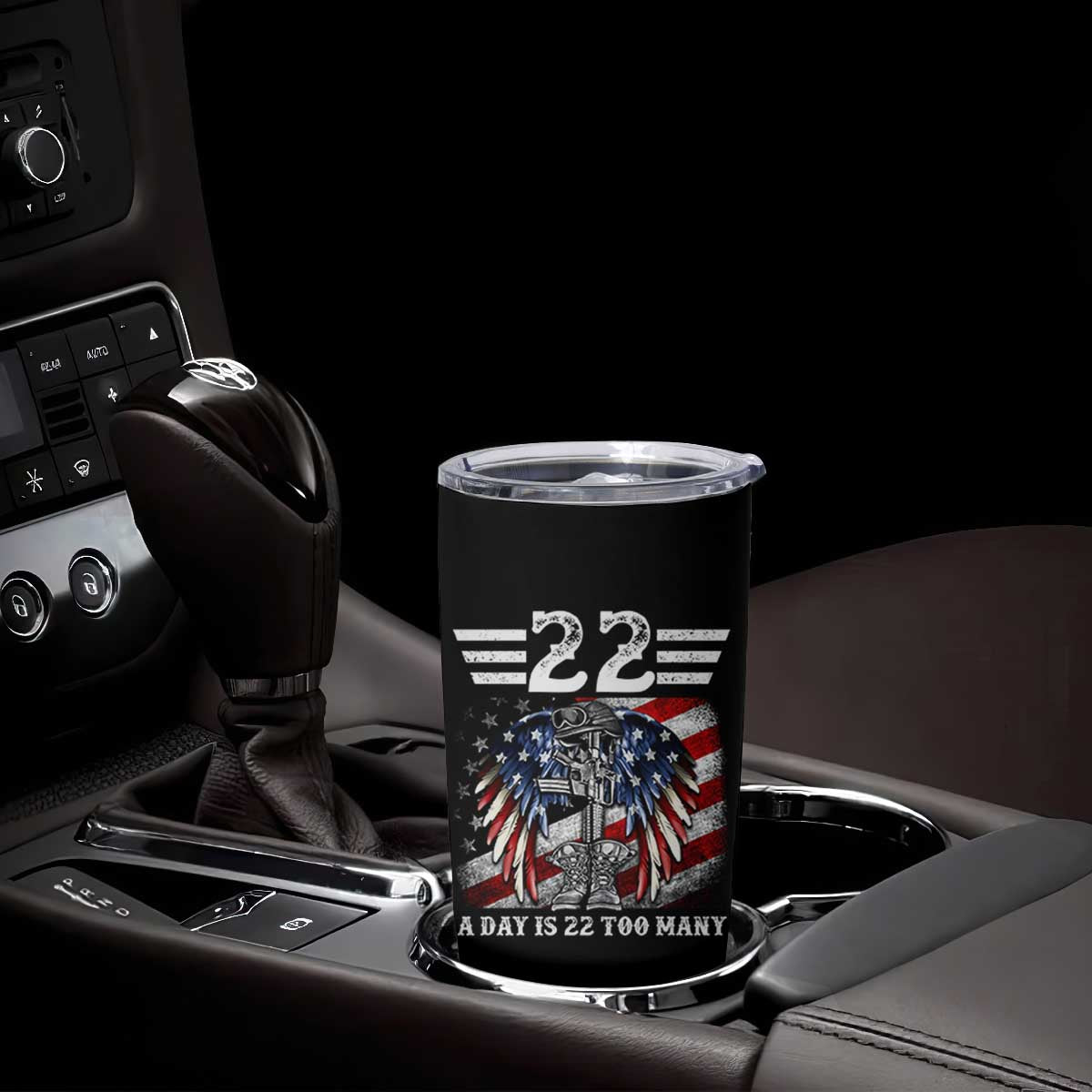 Veteran Suicide Awareness Tumbler Cup 22 A Day Is 22 Too Many Vintage American Flag TS11 Print Your Wear