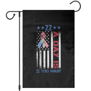 Veteran Suicide Awareness Garden Flag 22 A Day Is 22 Too Many American Flag TS11 Black Print Your Wear