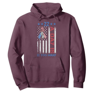 Veteran Suicide Awareness Hoodie 22 A Day Is 22 Too Many American Flag TS11 Maroon Print Your Wear