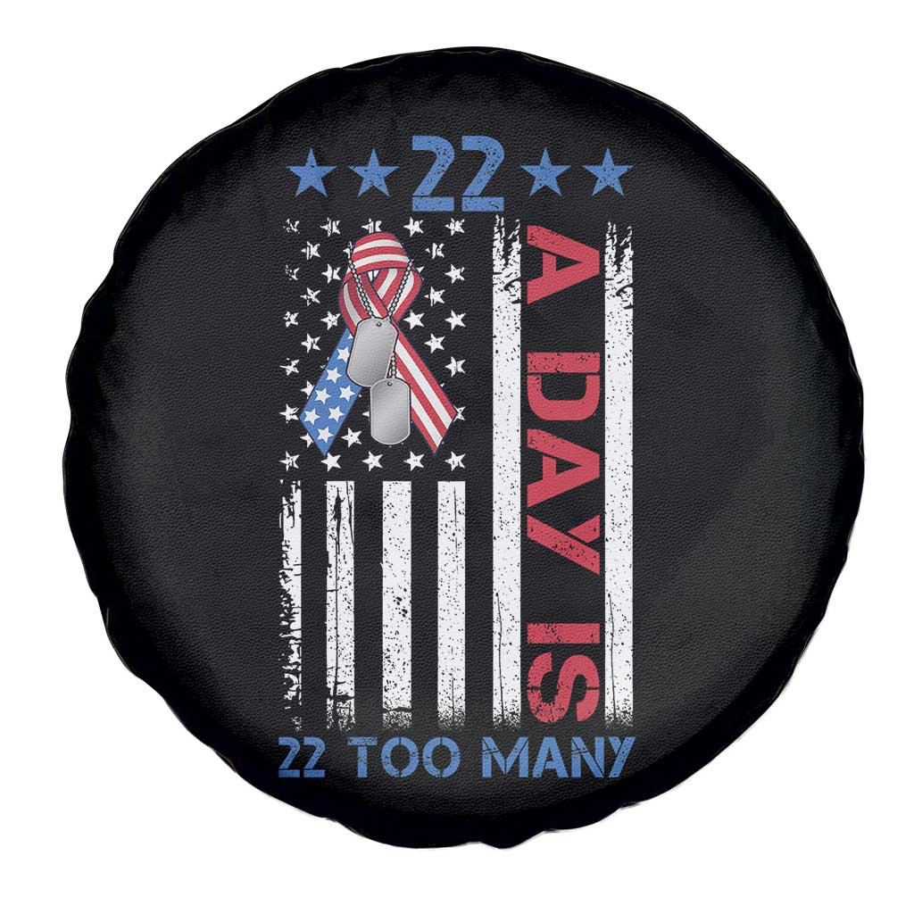 Veteran Suicide Awareness Spare Tire Cover 22 A Day Is 22 Too Many American Flag TS11 Print Your Wear