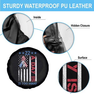 Veteran Suicide Awareness Spare Tire Cover 22 A Day Is 22 Too Many American Flag TS11 Print Your Wear