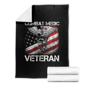 Combat Medic Veteran Throw Blanket Medical Military Soldier Vintage American Flag TS11 Black Print Your Wear