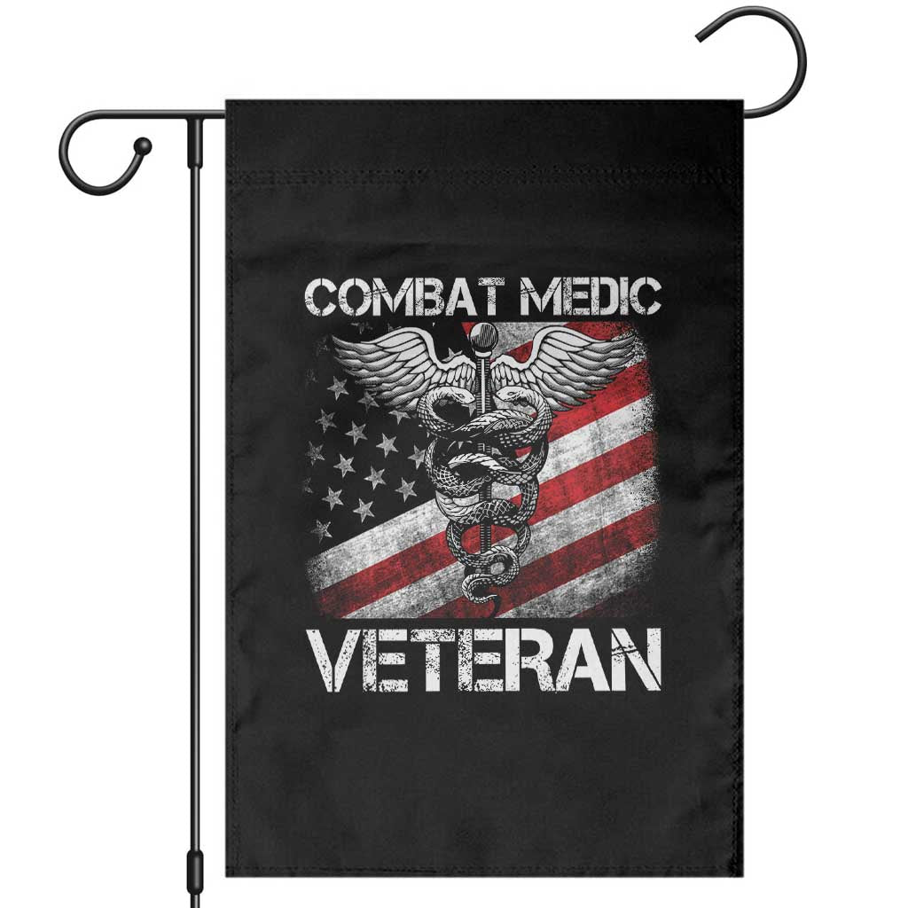 Combat Medic Veteran Garden Flag Medical Military Soldier Vintage American Flag TS11 Black Print Your Wear