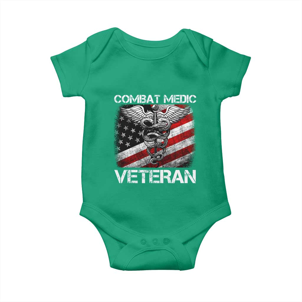 Combat Medic Veteran Baby Onesie Medical Military Soldier Vintage American Flag TS11 Irish Green Print Your Wear
