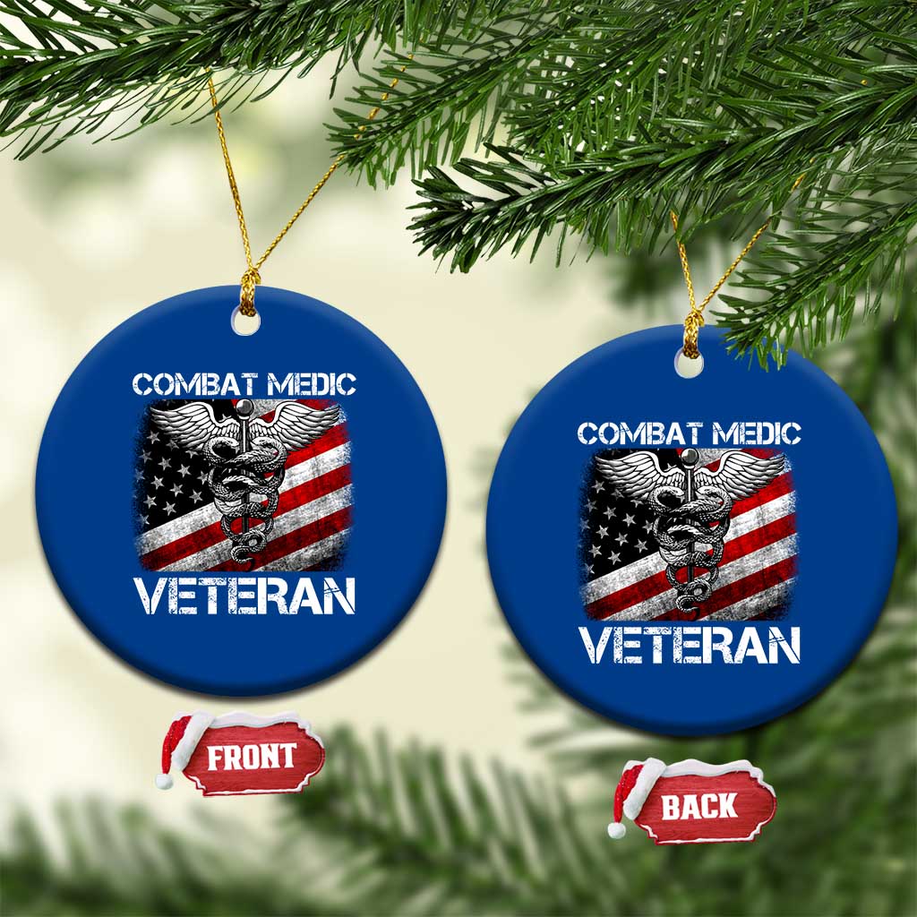 Combat Medic Veteran Ceramic Ornament Medical Military Soldier Vintage American Flag TS11 1pc Blue Print Your Wear