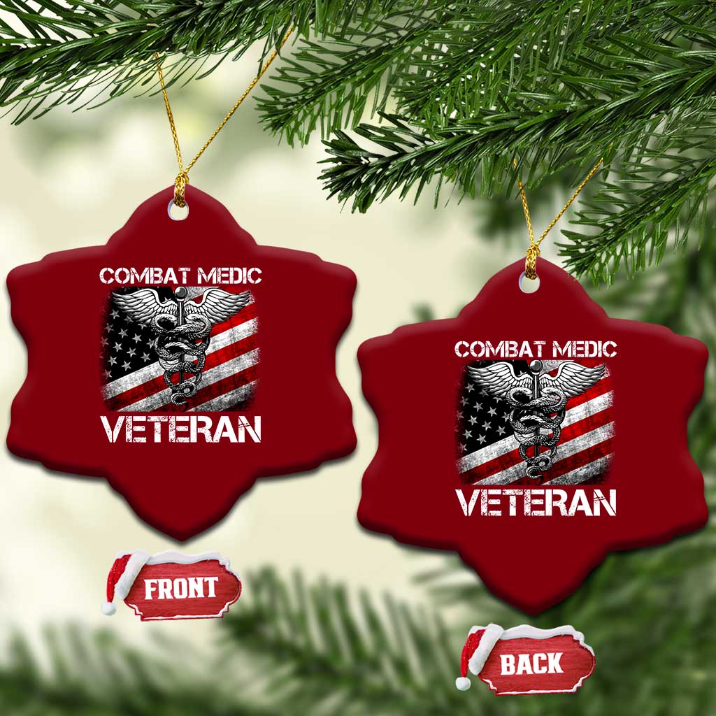 Combat Medic Veteran Ceramic Ornament Medical Military Soldier Vintage American Flag TS11 Print Your Wear