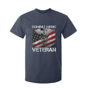 Combat Medic Veteran T Shirt For Kid Medical Military Soldier Vintage American Flag TS11 Navy Print Your Wear