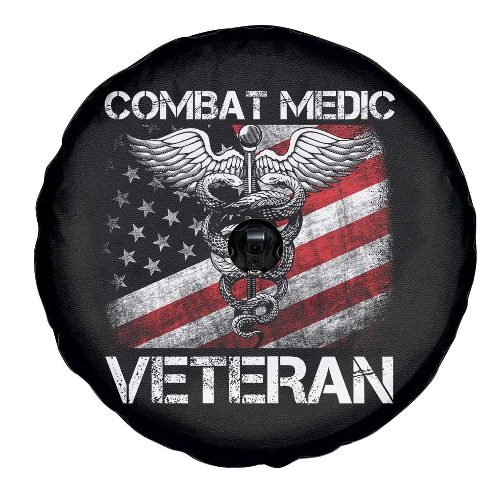 Combat Medic Veteran Spare Tire Cover Medical Military Soldier Vintage American Flag TS11 Print Your Wear